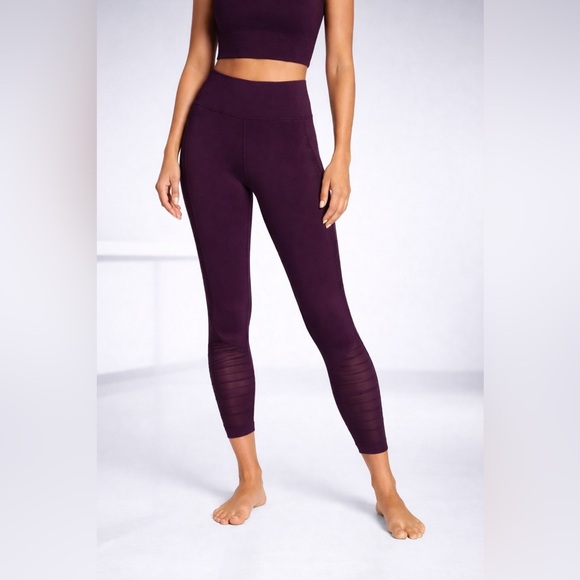 Athleta Pants - Athleta Mesh Me Up 7/8 High-Rise Leggings Plum Purple Small